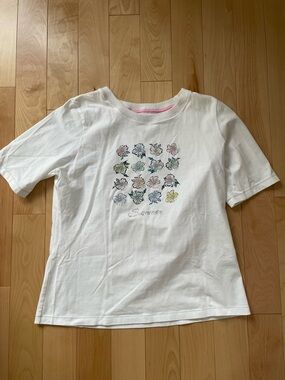 White Floral Graphic Short Sleeve Tee